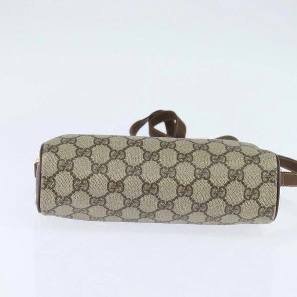 GUCCI GG Supreme Web Sherry Line Bag PVC Beige Gold 89 02 018 Auth yk19730 - Picture 8 of 16